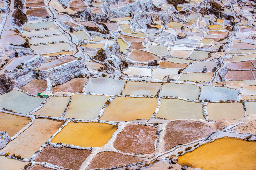 Mosaic of the salt manufacturing of Maras