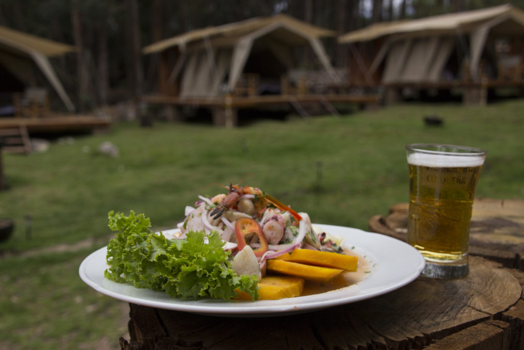 Ceviche et bière